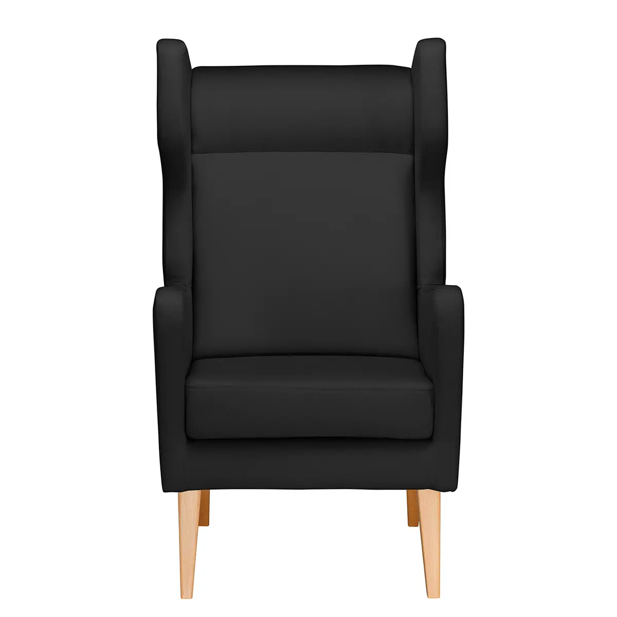 Ohrensessel Strukturstoff Grau/Anthrazit Webstoff ohne Hocker | Grau