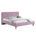Polsterbett Alnarp Strukturstoff 180 x 200cm | Rosa