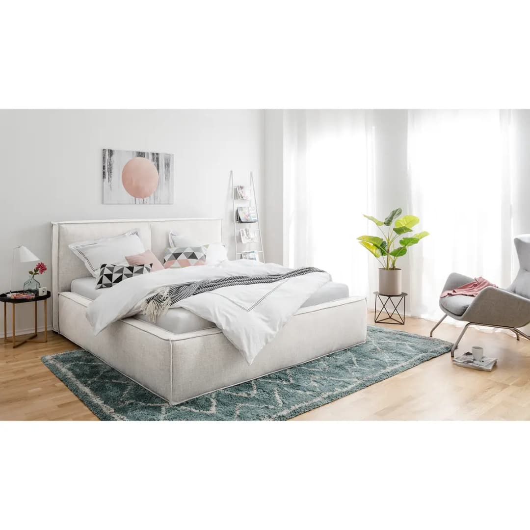 Polsterbett KINX 140 x 200cm | Weiß