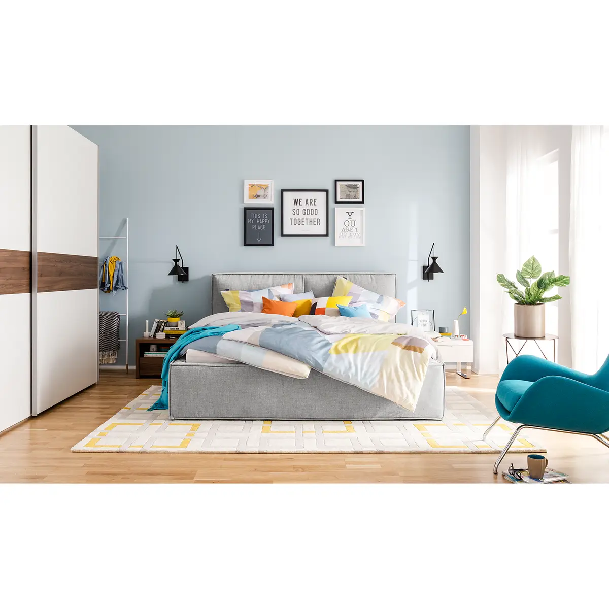 Polsterbett KINX | Grau