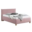 Polsterbett Kolbäck Strukturstoff 140 x 200cm | Rosa