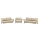 Polstergarnitur 3-2-1 Webstoff Beige/Hellbeige | Beige