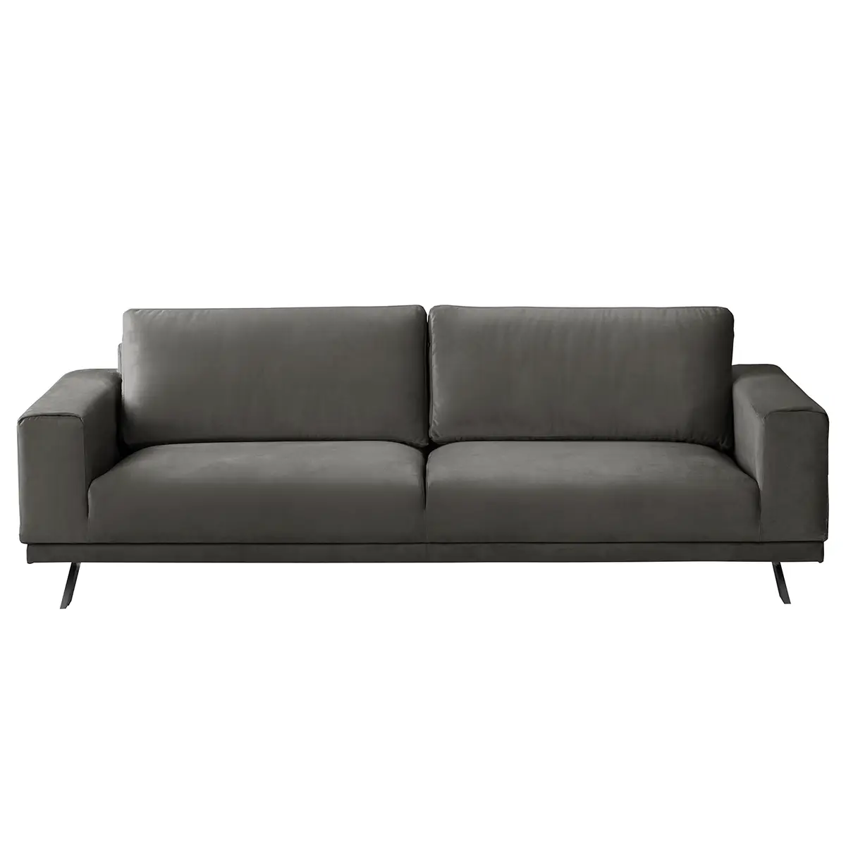 Polstergarnitur Lorcy 3-2 Grau/Grau Webstoff Glamour | Grau