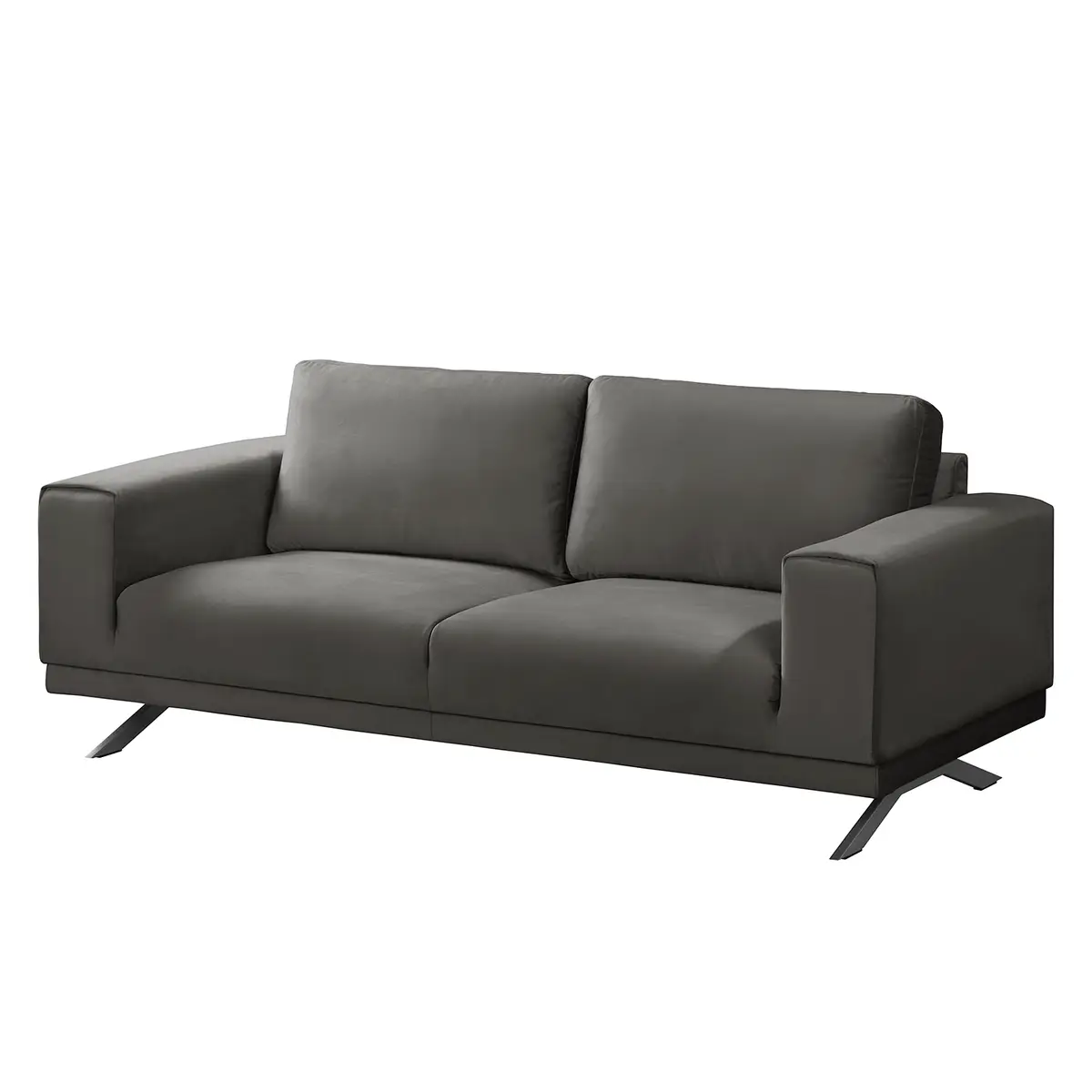 Polstergarnitur Lorcy 3-2 Grau/Grau Webstoff Glamour | Grau
