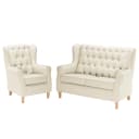 Polstergarnitur 2-1 Beige/Hellbeige Webstoff Inas | Beige