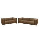 Polstergarnitur 3-2 Braun/Camel Webstoff Industrial | Braun