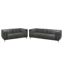Polstergarnitur 3-2 Grau/Dunkelgrau Webstoff Industrial | Grau
