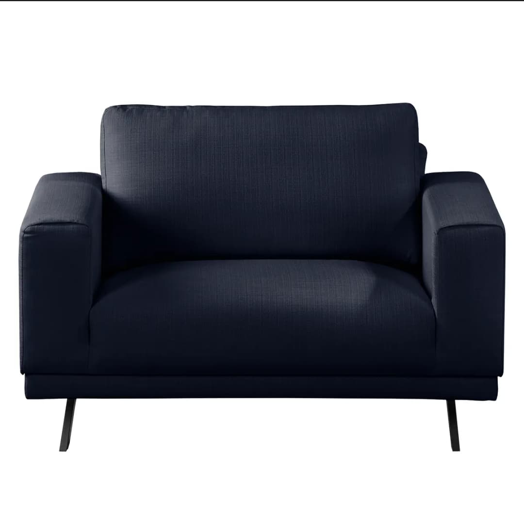 Polstergarnitur 3-2-1 Blau/Dunkelblau Webstoff Modern | Blau