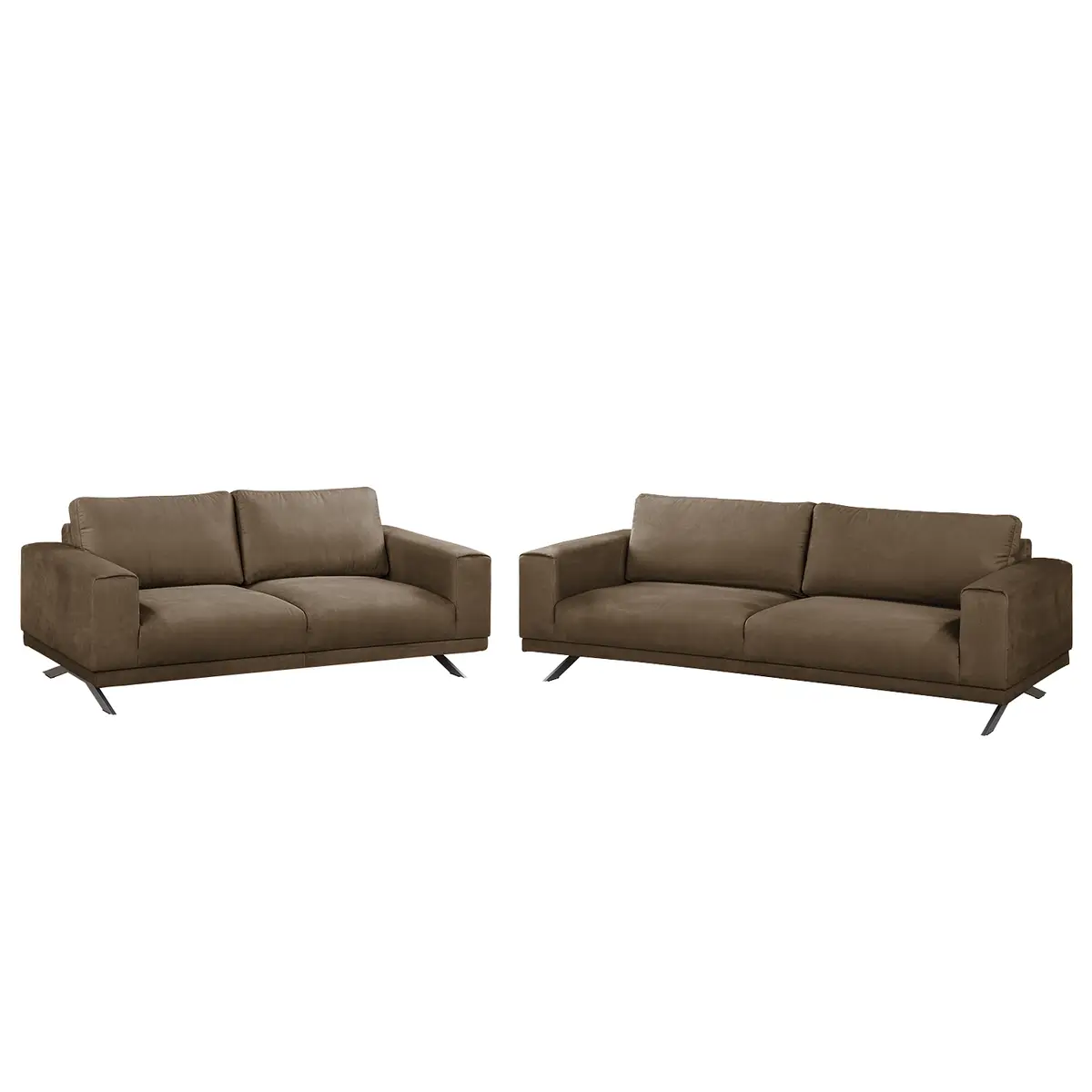 Polstergarnitur 3-2 Braun/Muskat Webstoff Modern | Braun
