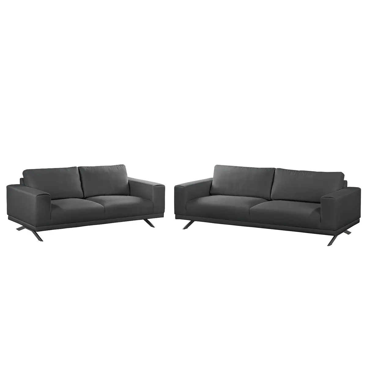 Polstergarnitur 3-2 Grau/Hellanthrazit Webstoff Modern | Grau
