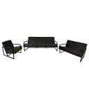 Polstergarnitur Rhode 3-2-1 Grau/Basalt Webstoff Industrial