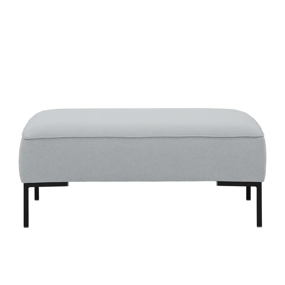 Polsterhocker Webstoff | Grau