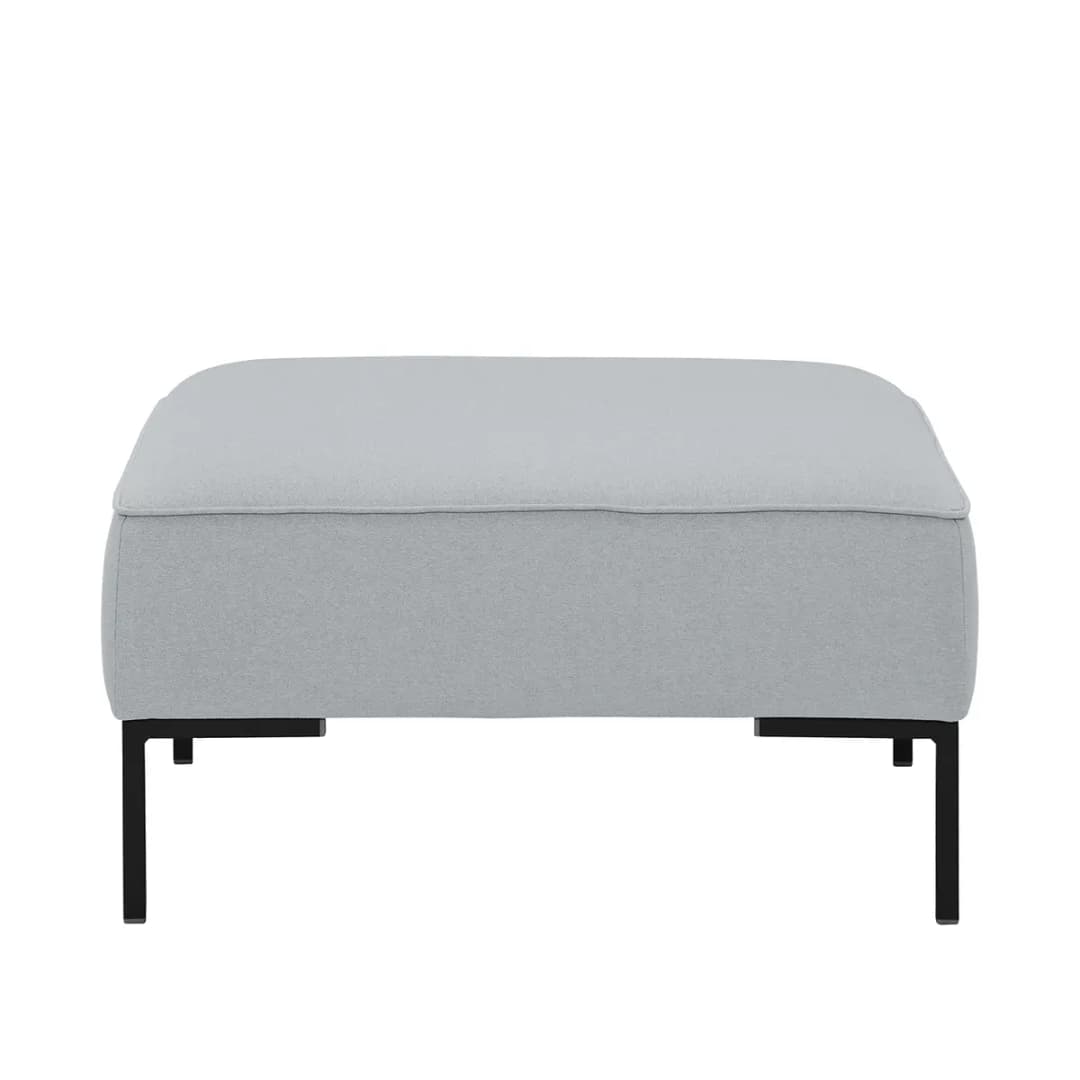 Polsterhocker Webstoff | Grau