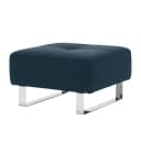 Polsterhocker Webstoff Blau | Blau