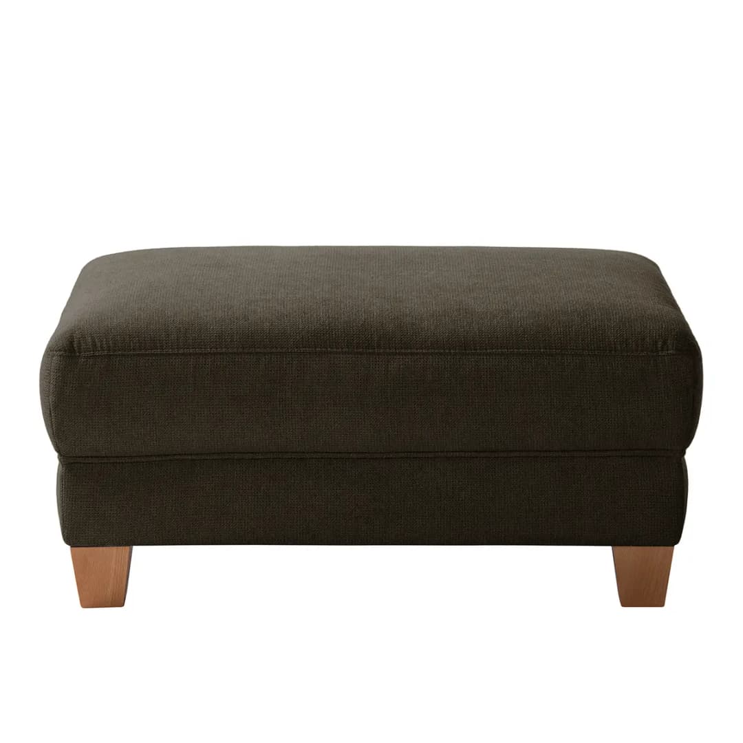 Polsterhocker Webstoff | Braun