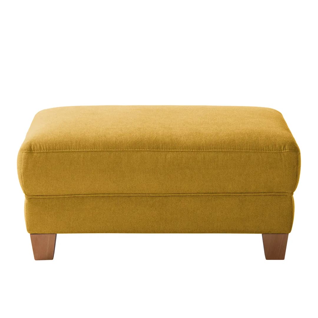 Polsterhocker Webstoff | Gelb