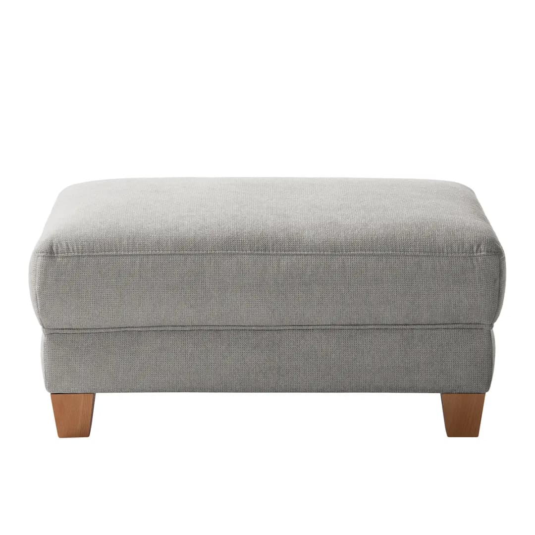 Polsterhocker Webstoff | Grau