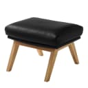 Hocker mit Holzfüßen | Schwarz