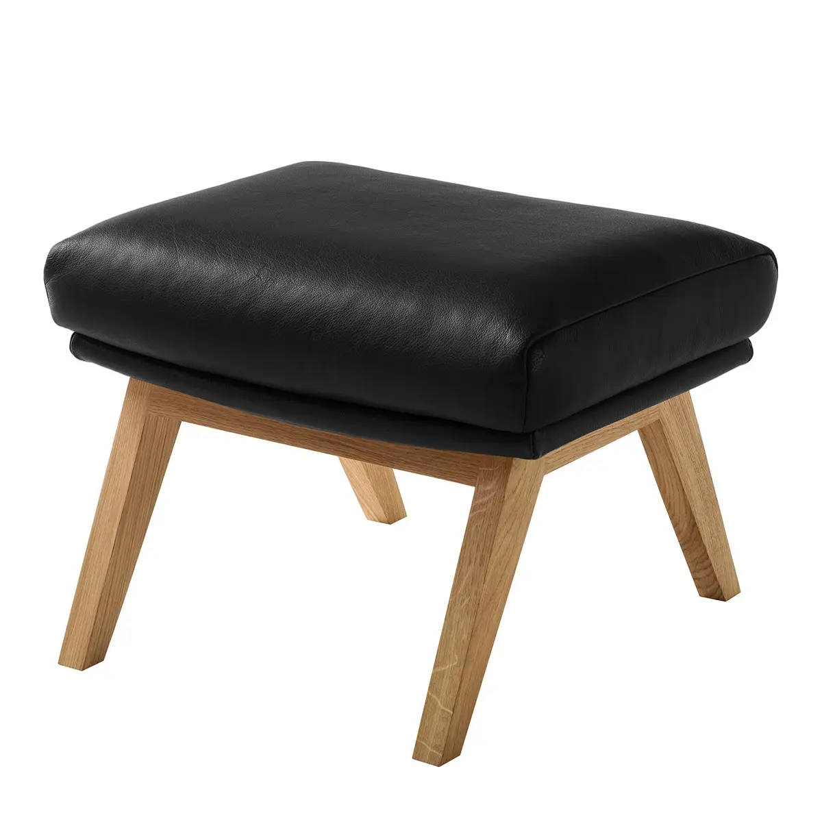 Hocker mit Holzfüßen | Schwarz