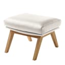 Hocker mit Holzfüßen | Weiß