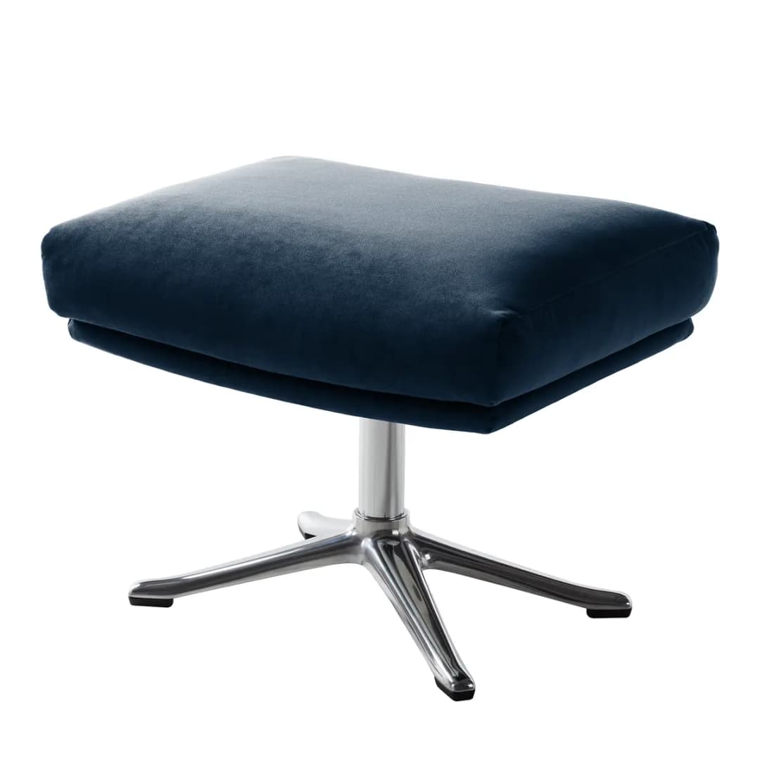 Hocker mit Kreuzfuß | Blau