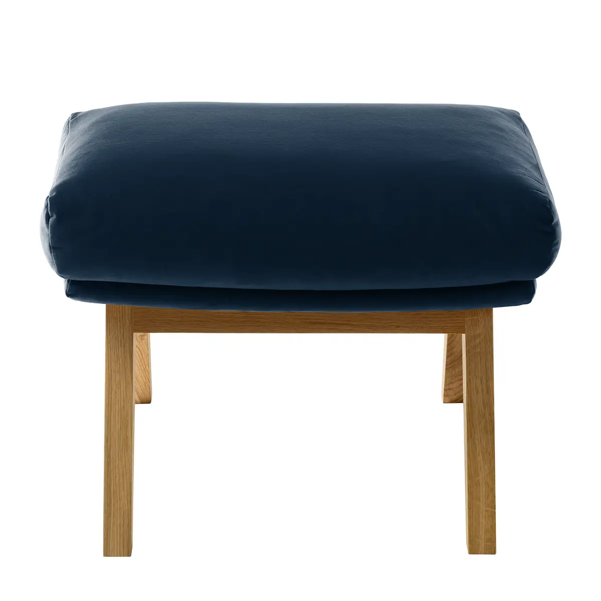 Hocker mit Holzfüßen | Blau