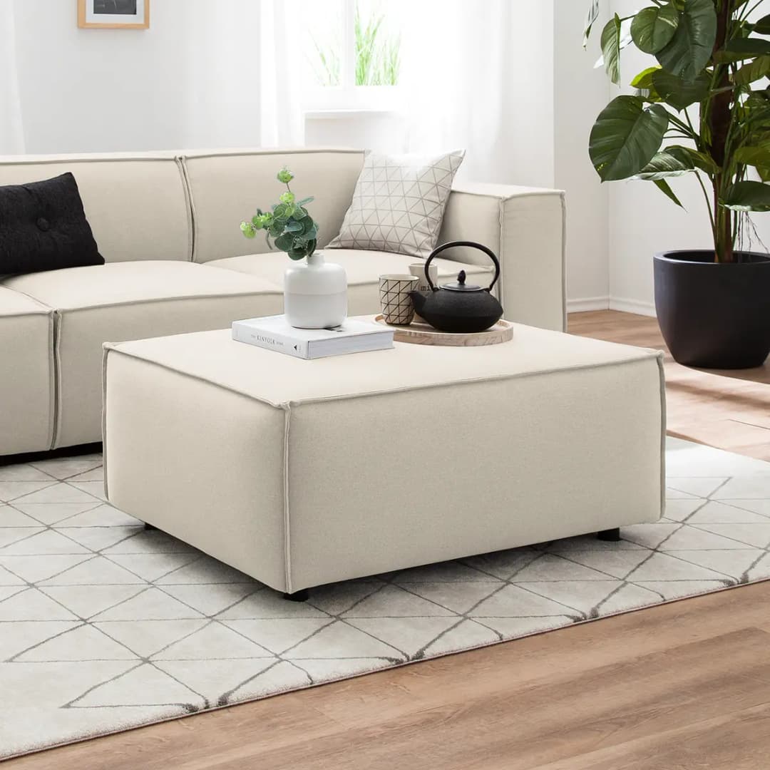 Polsterhocker | Beige
