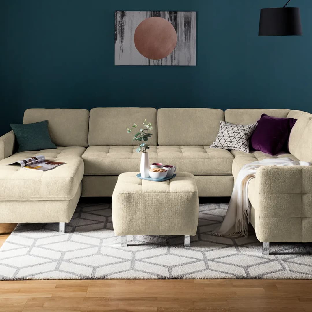 Polsterhocker Tanete | Beige