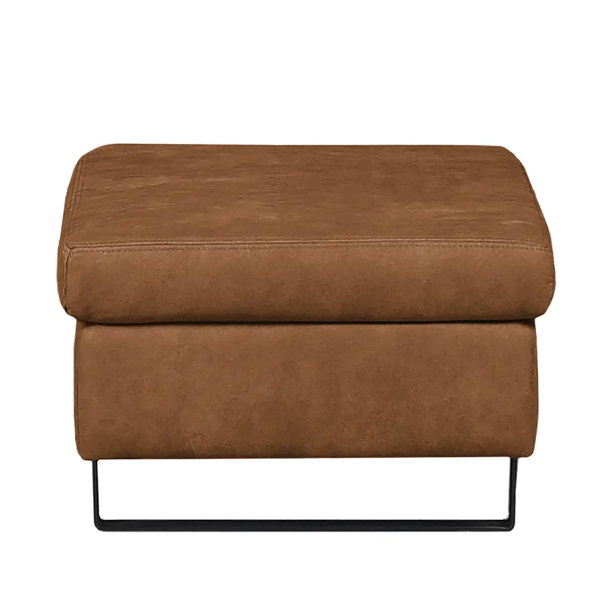 Polsterhocker Antiklederlook | Braun