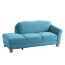 Recamiere Webstoff Blau/Hellblau | Blau