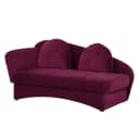 Recamiere Velours Violett/Aubergine | Mehrfarbig