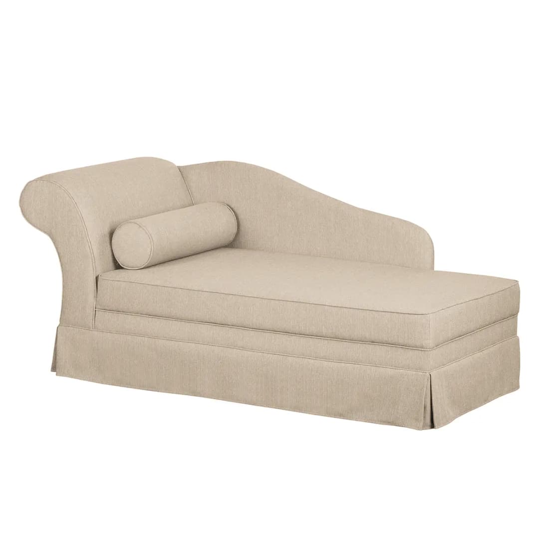 Recamiere Webstoff Beige/Cappuccino | Beige