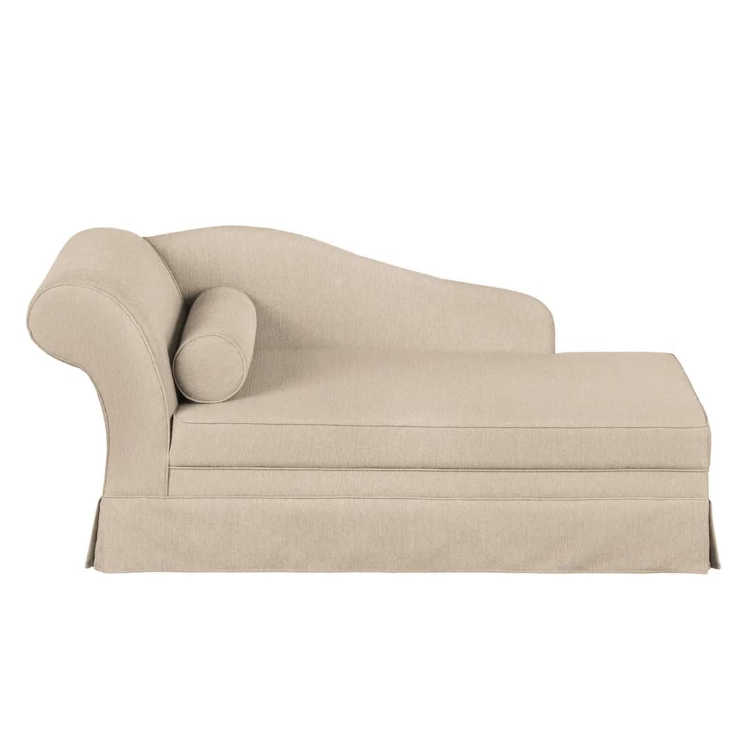 Recamiere Webstoff Beige/Cappuccino | Beige