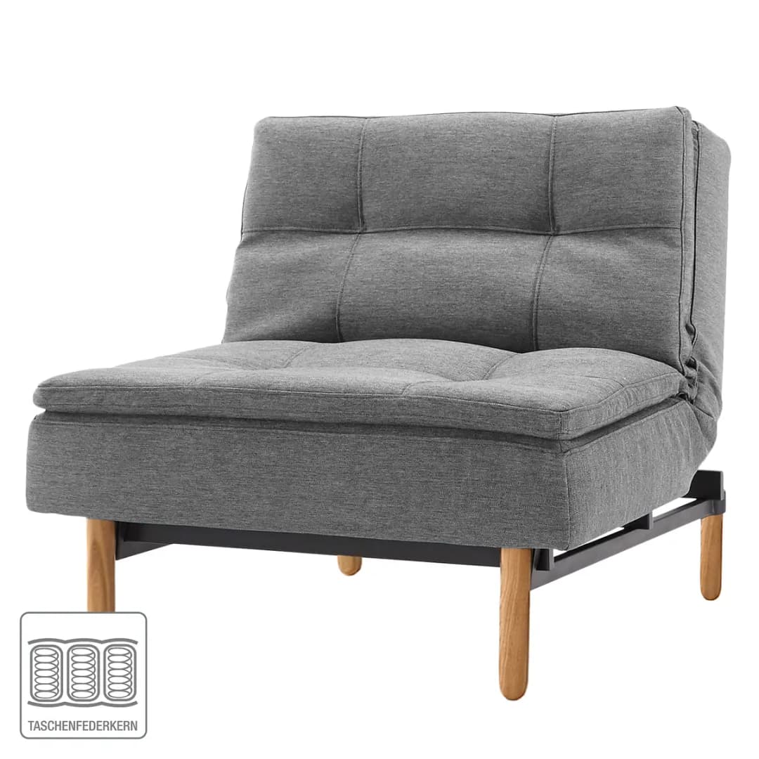 home24 Sessel Stoff Twist Grau | Grau