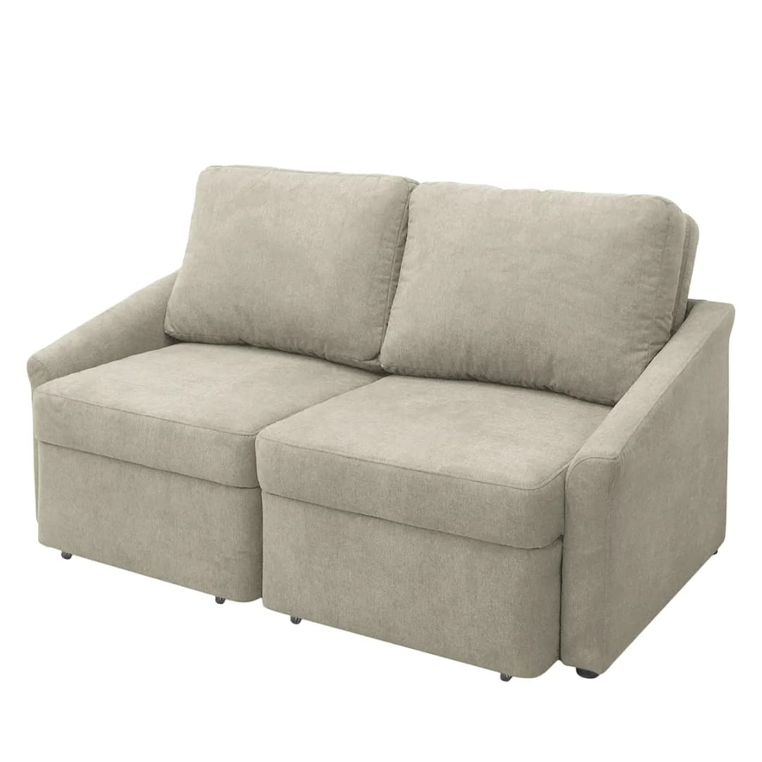 Boxspring-Schlafsofa Befasy | Beige
