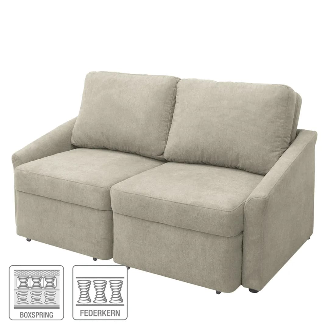 Boxspring-Schlafsofa Befasy | Beige