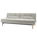 Schlafsofa Webstoff Grau/Weiß | Grau