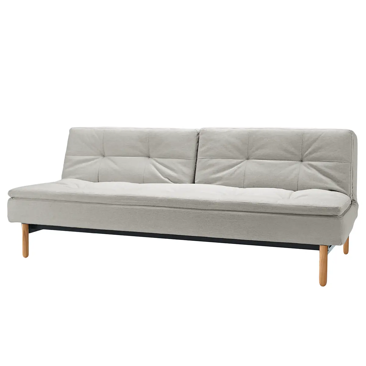 Schlafsofa Webstoff Grau/Weiß | Grau