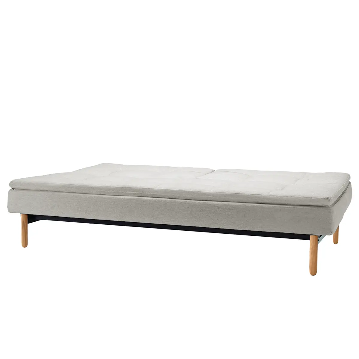 Schlafsofa Webstoff Grau/Weiß | Grau