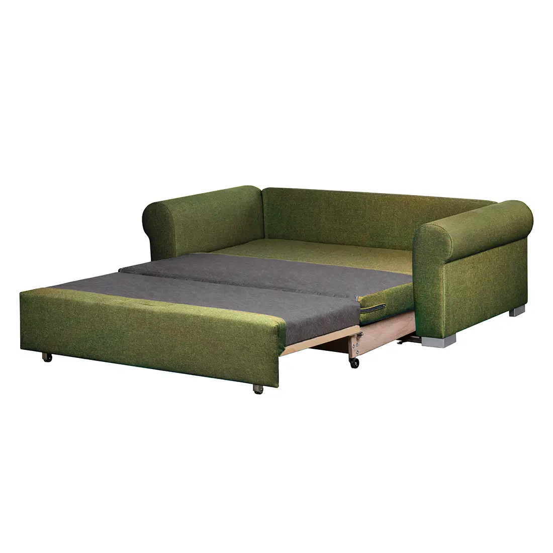 Schlafsofa Basic Country Grün/Grün Stoff Doran 164cm | Grün