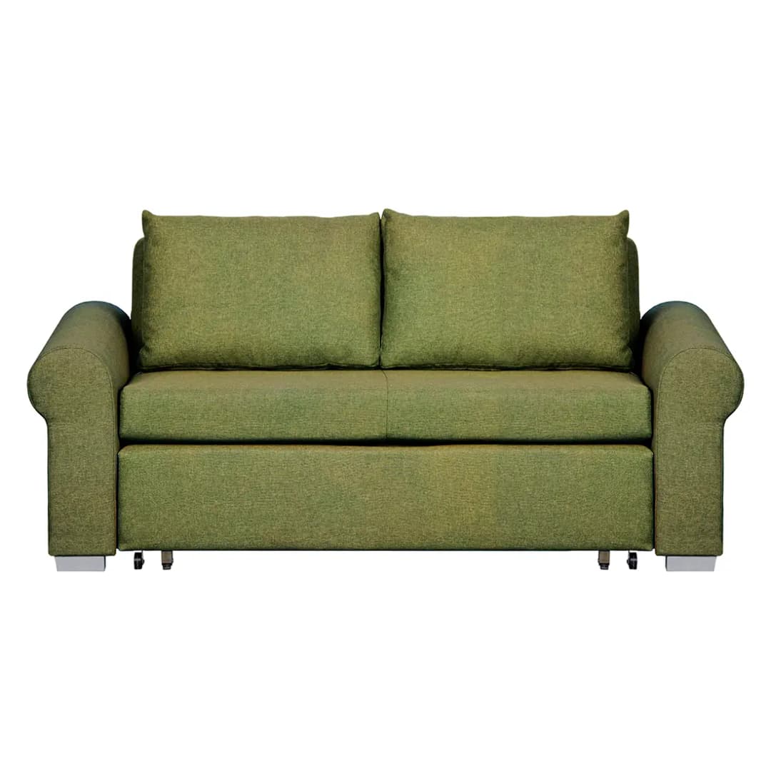 Schlafsofa Basic Country Grün/Grün Stoff Doran 164cm | Grün