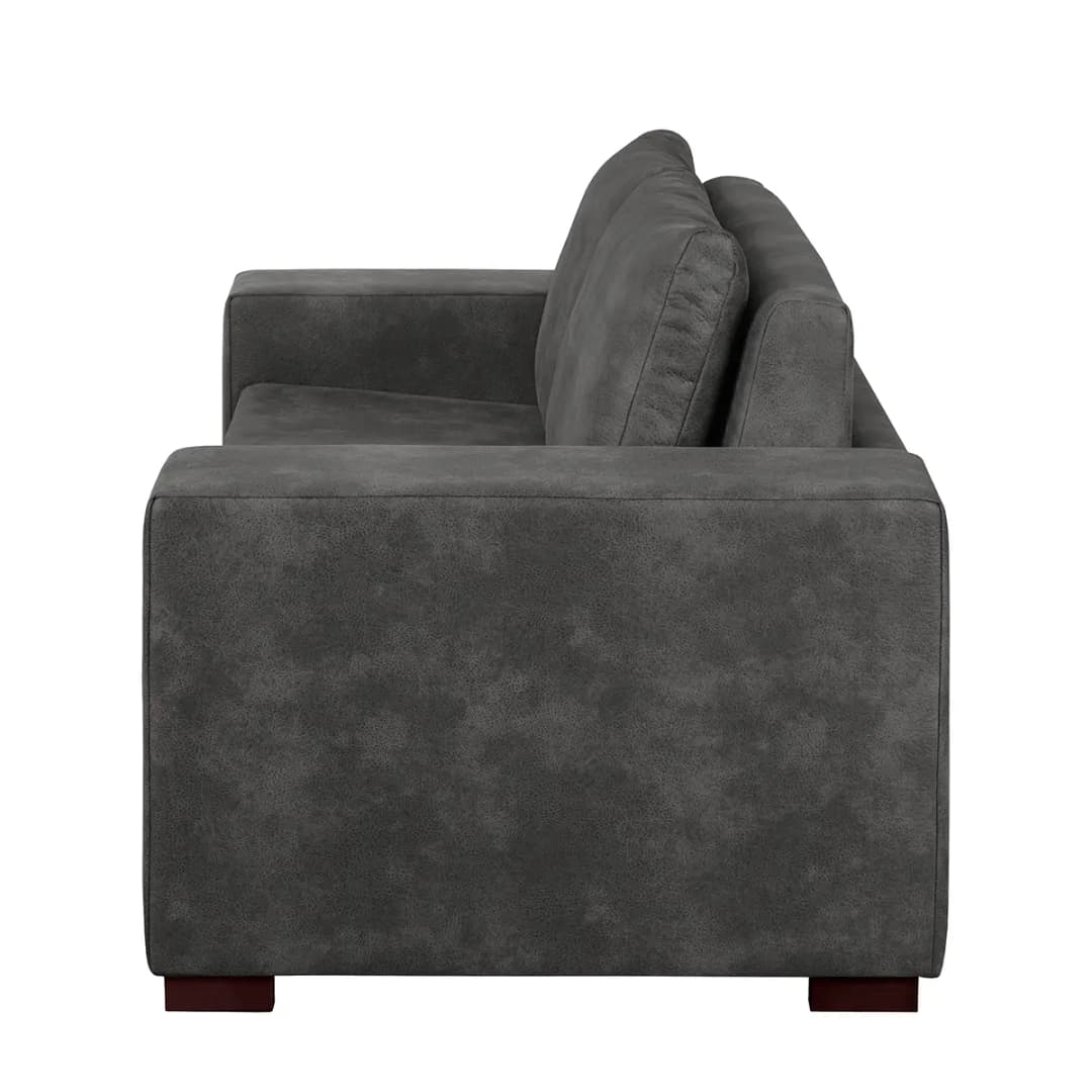 Schlafsofa Basic mit XL Armlehne | Grau