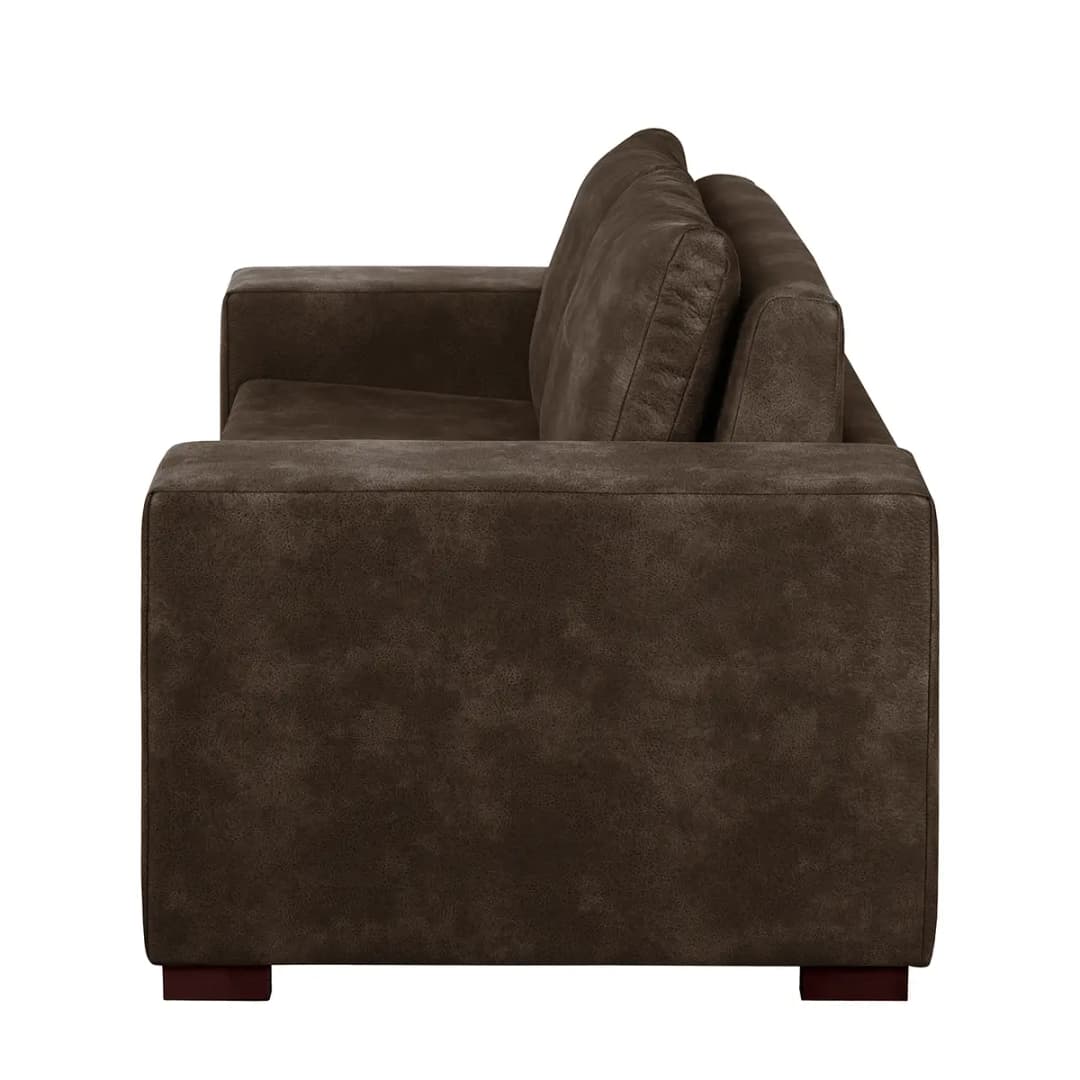 Schlafsofa Basic mit XL Armlehne | Braun
