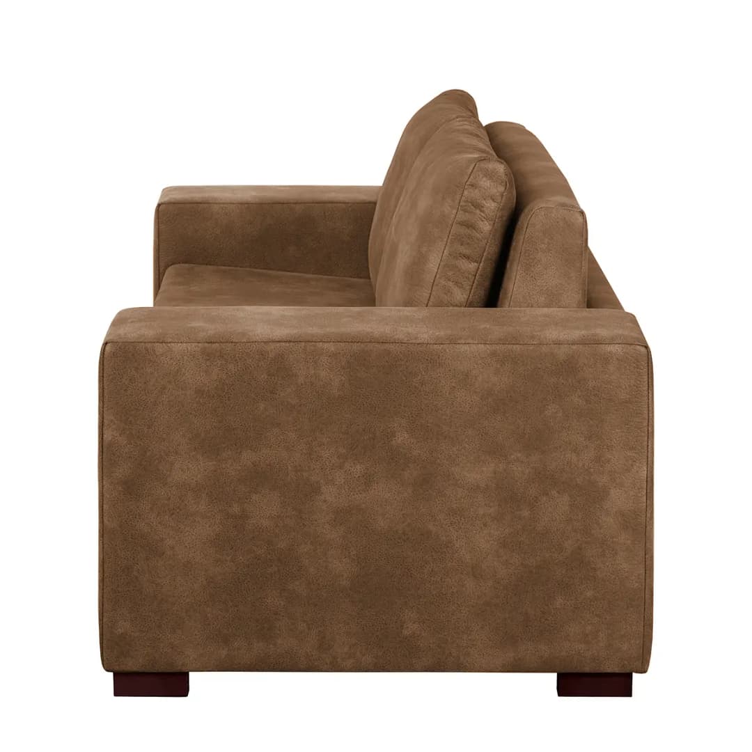 Schlafsofa Basic mit XL Armlehne | Braun