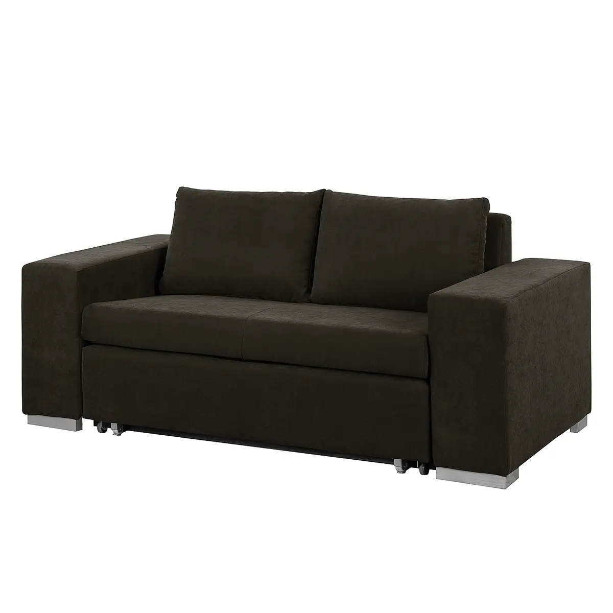 Schlafsofa Basic mit XL Armlehne | Braun