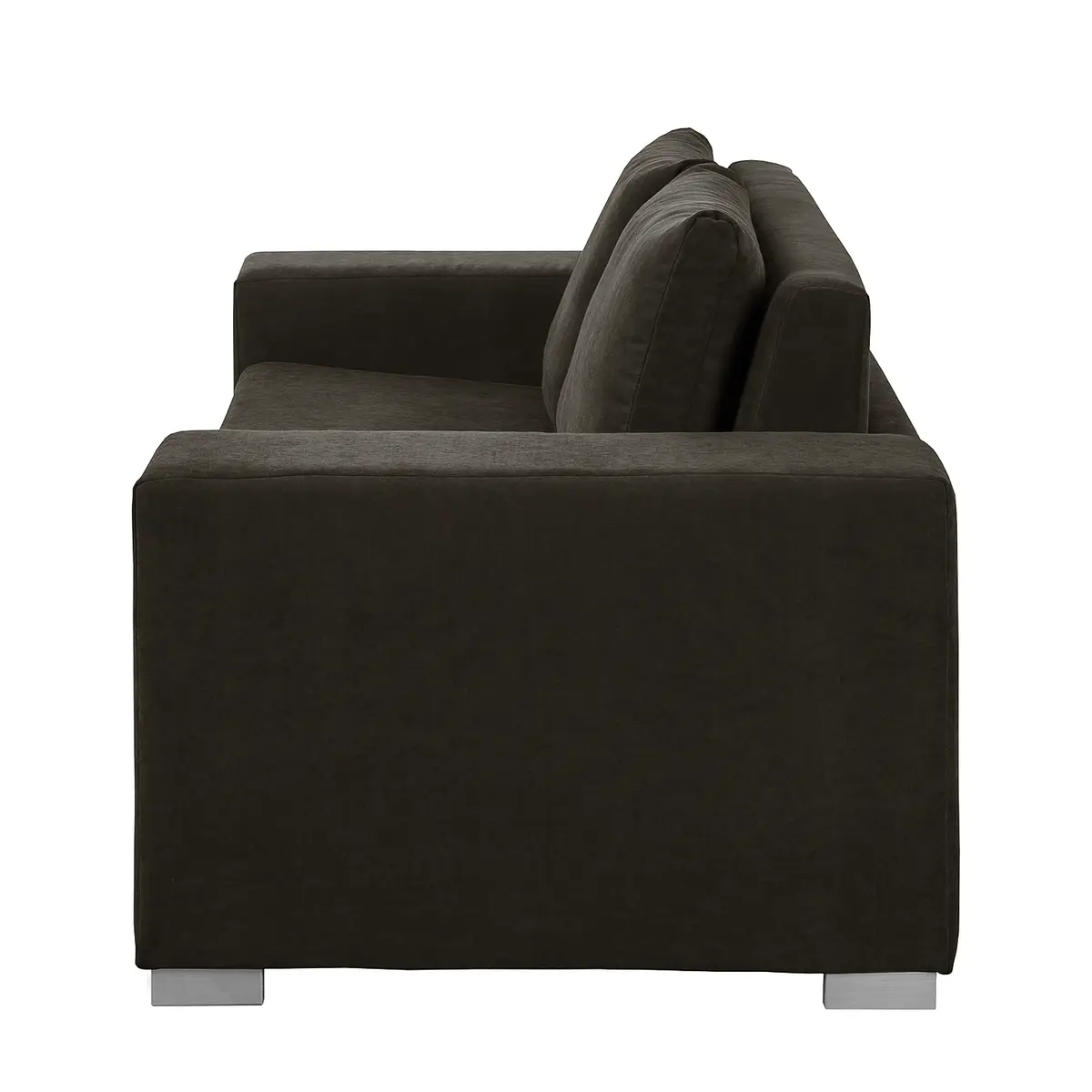 Schlafsofa Basic mit XL Armlehne | Braun