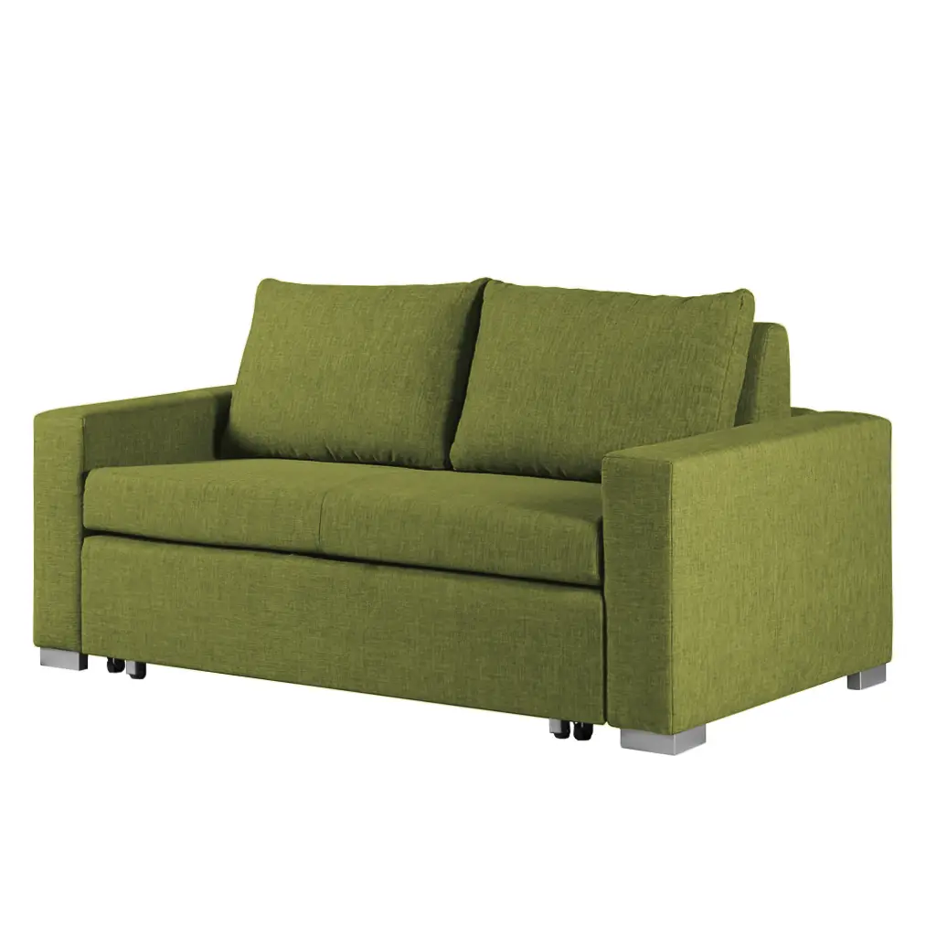 Schlafsofa Basic Grün/Grün Stoff Doran 173cm mit | Grün