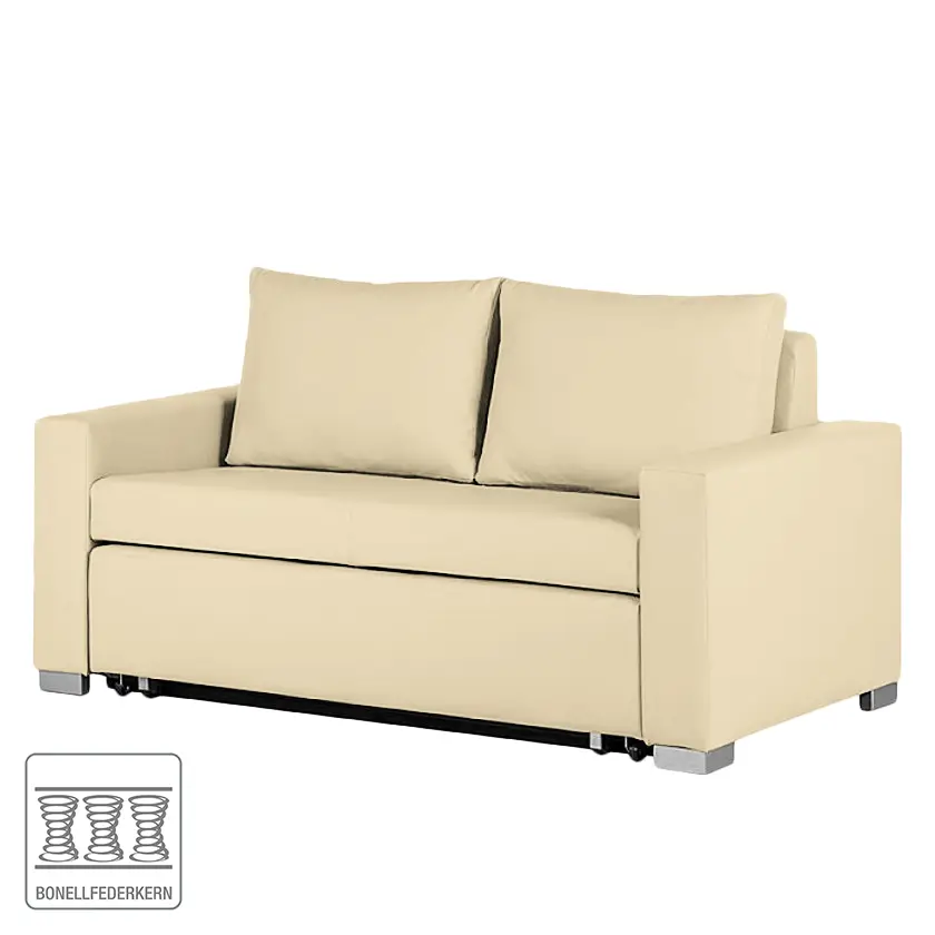 Schlafsofa Basic Beige/Beige Kunstleder Koda 153cm | Beige