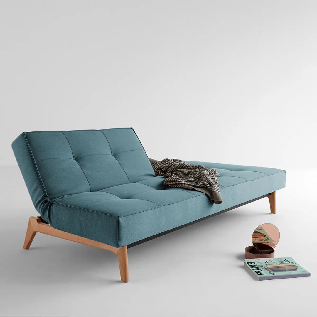 Schlafsofa Eik Webstoff Blau Stoff Mixed Dance | Blau