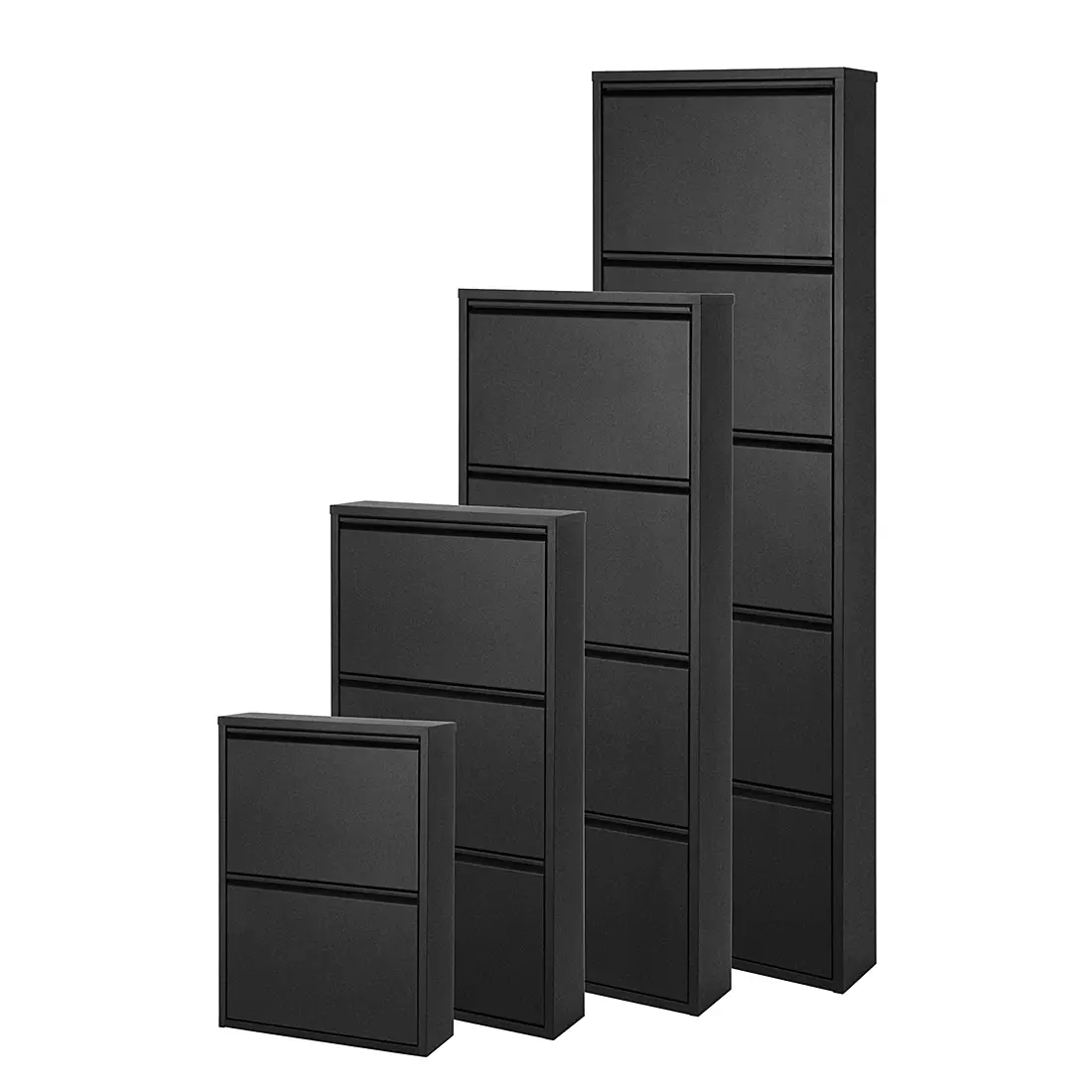 Schuhkipper Cabinet 174cm Schwarz | Schwarz